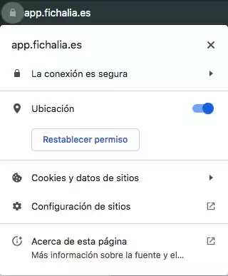 Verificación de la activación de la geolocalización