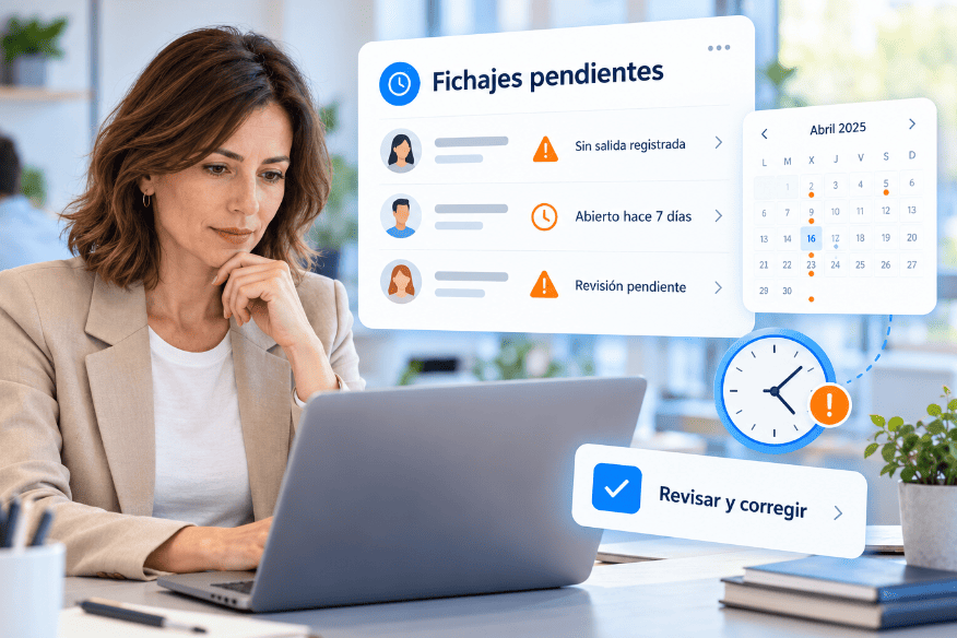 Qué hacer si un empleado no ficha o se olvida de cerrar su jornada